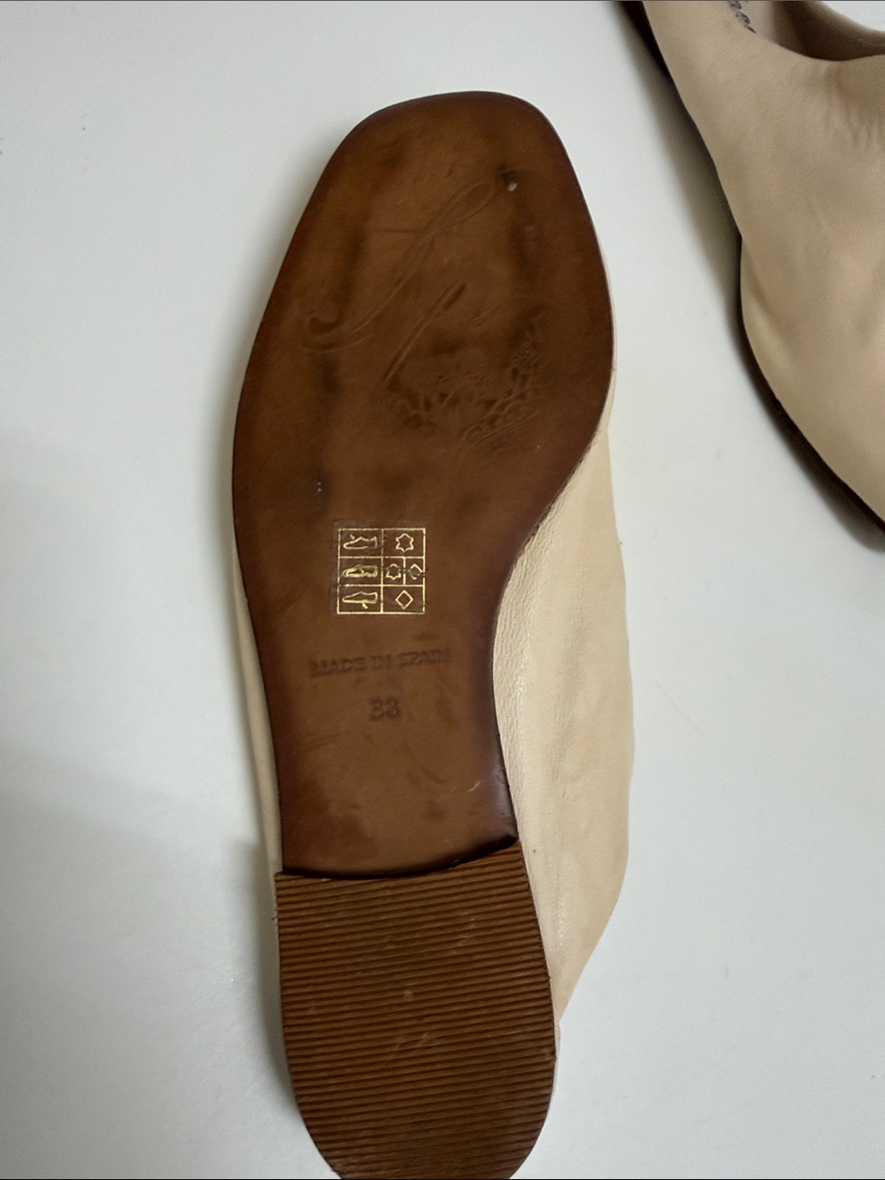 Free People Neutral Cream Leather Slide Mules - Picture 5 of 10
